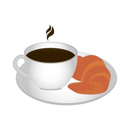 abstract delicious breakfast on a white backgroundのイラスト素材