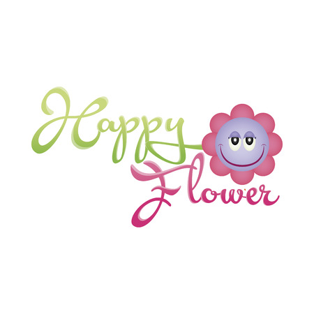 abstract cute flower on a white backgroundのイラスト素材