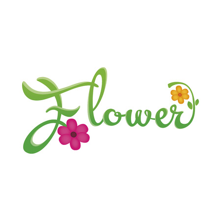 abstract cute flower on a white backgroundのイラスト素材