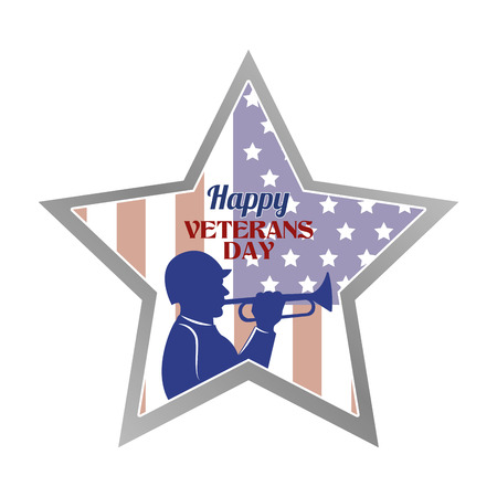 abstract veteran day object on a white backgroundのイラスト素材