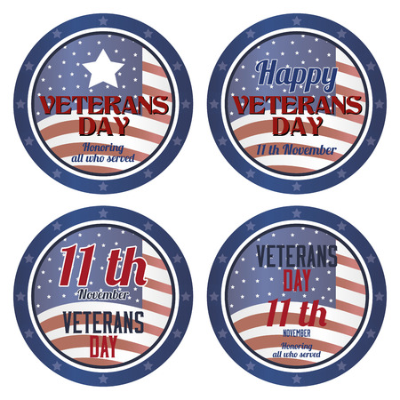 abstract veteran day objects on a white backgroundのイラスト素材