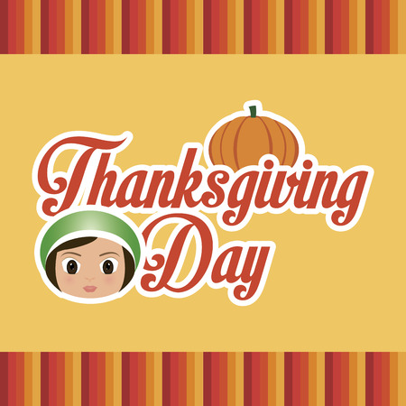 abstract Thanksgiving day background with some special objectsのイラスト素材