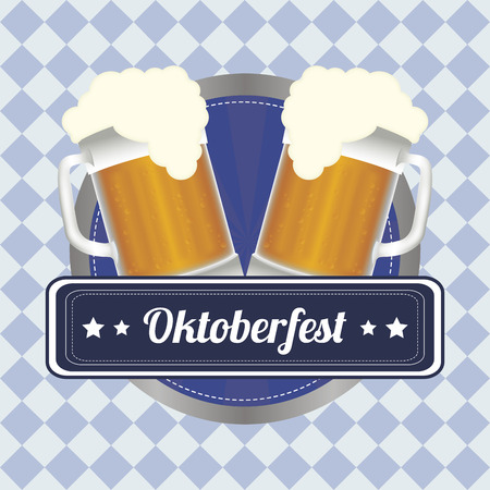 abstract oktoberfest background with some special objectsのイラスト素材