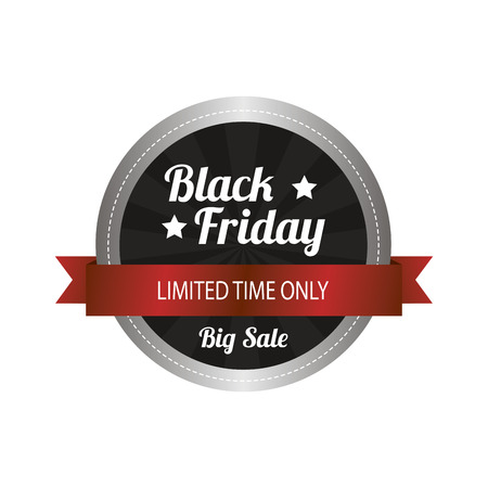 Abstract black friday object on a white backgroundのイラスト素材