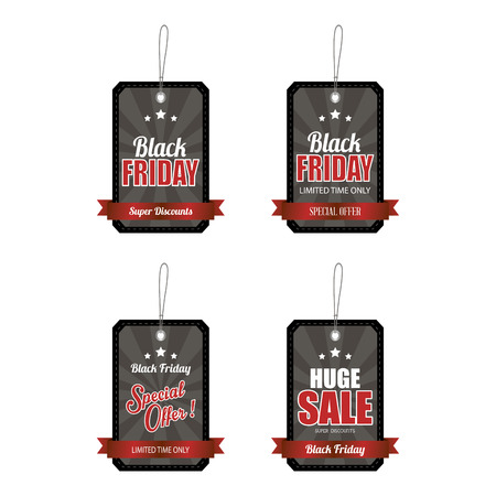 Abstract black friday objects on a white backgroundのイラスト素材