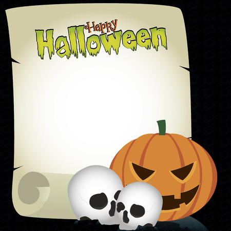 abstract halloween background with some special objectsのイラスト素材