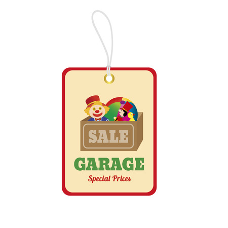 abstract garage sale object on a white backgroundのイラスト素材