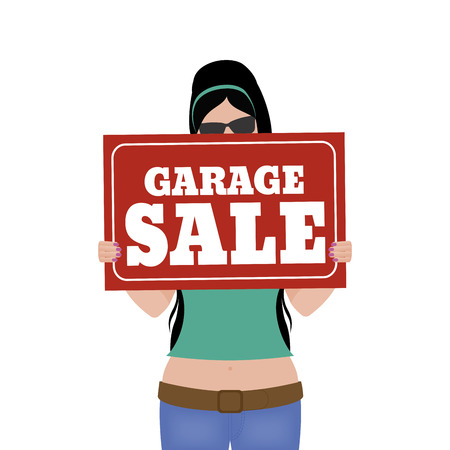 abstract garage sale object on a white backgroundのイラスト素材