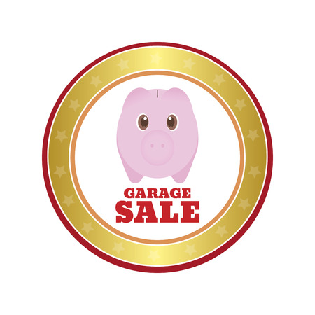 abstract garage sale object on a white backgroundのイラスト素材