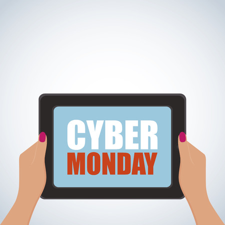 abstract cyber monday object on a white backgroundのイラスト素材