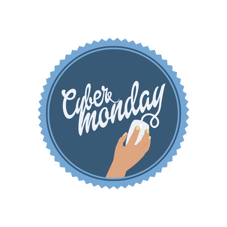 abstract cyber monday object on a white backgroundのイラスト素材