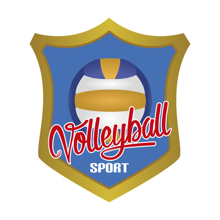 abstract volleyball object on a white backgroundのイラスト素材