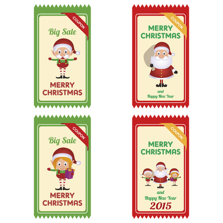 abstract christmas objects on a white backgroundのイラスト素材