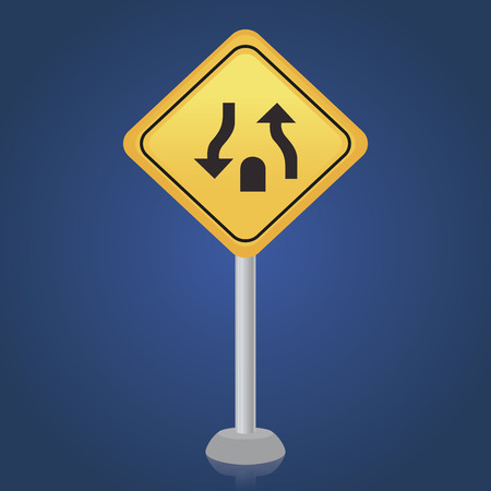 an isolated traffic signal on a blue backgroundのイラスト素材