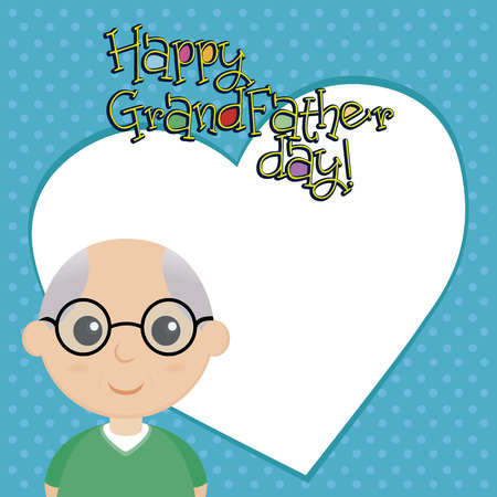 a colored background with a grandfather and textのイラスト素材