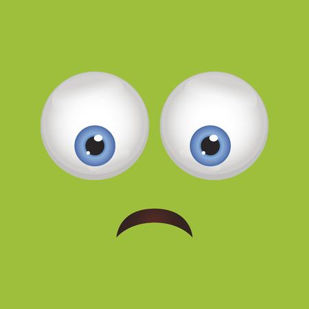 Abstract facial expression on a colored background. Vector illustrationのイラスト素材