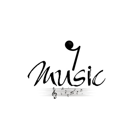 Isolated musical note on a white background. Vector illustrationのイラスト素材