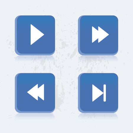 Set of media icons on a white background. Vector illustrationのイラスト素材