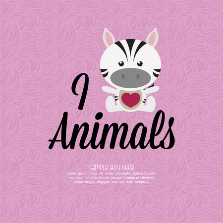 abstract animals background with some special objectsのイラスト素材