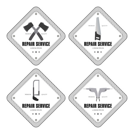 Abstract Repair labels on a special backgroundのイラスト素材