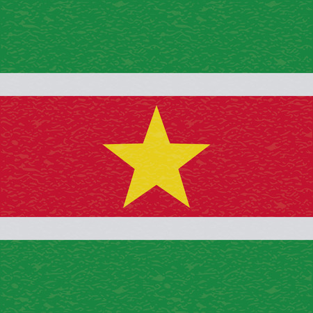 abstract Suriname flag with a grunge textureのイラスト素材