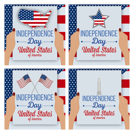 abstract independence day background with some special objectsのイラスト素材
