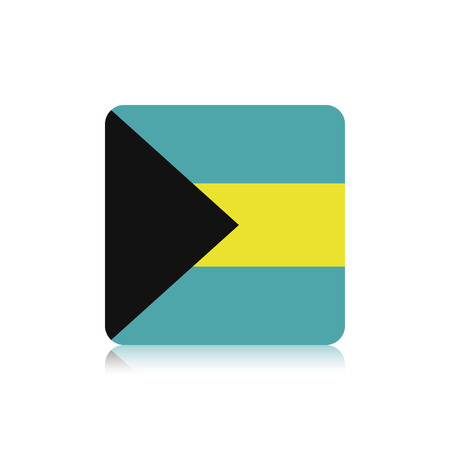 Abstract Bahamas flag on a white backgroundのイラスト素材