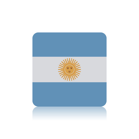 Abstract Argentina flag on a white backgroundのイラスト素材
