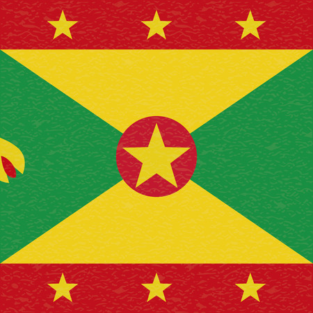 Abstract Grenada flag with a grunge textureのイラスト素材