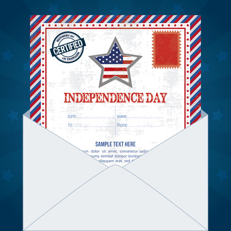 abstract independence day card with some special objectsのイラスト素材