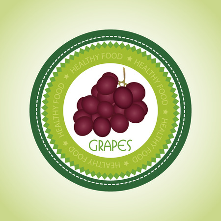 abstract fruit label on a special green backgroundのイラスト素材