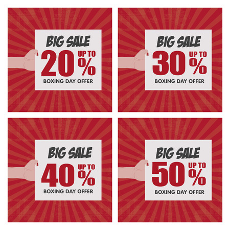 Abstract boxing sale labels on a special backgroundのイラスト素材