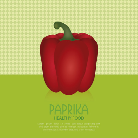 Abstract paprika on a special green backgroundのイラスト素材