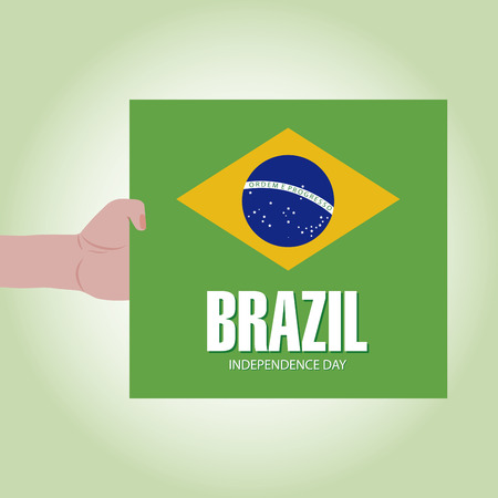Abstract Brazil independence day background with some special objectsのイラスト素材