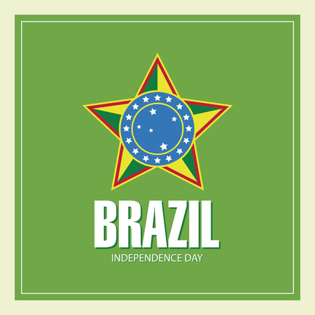 Abstract Brazil independence day background with some special objectsのイラスト素材