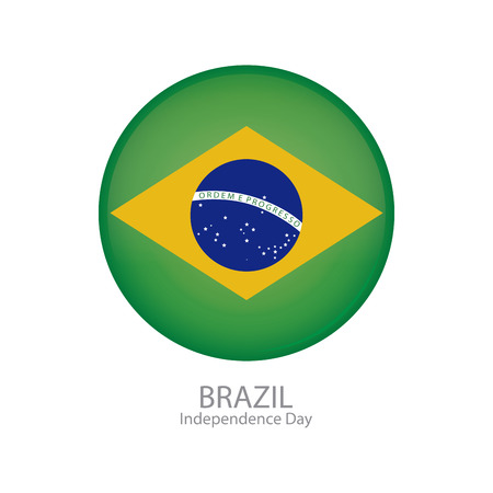 Abstract Brazil independence day background with some special objectsのイラスト素材