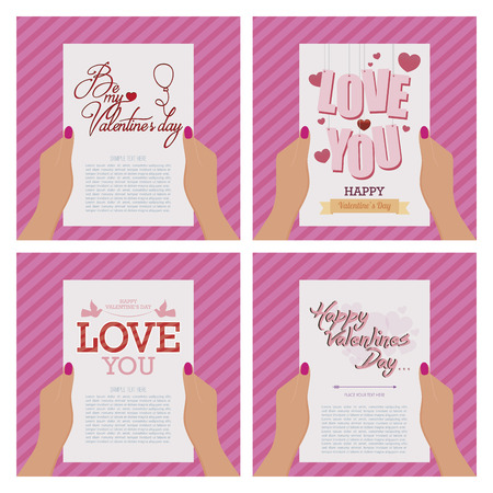 Abstract valentine\'s day letters backgroundのイラスト素材