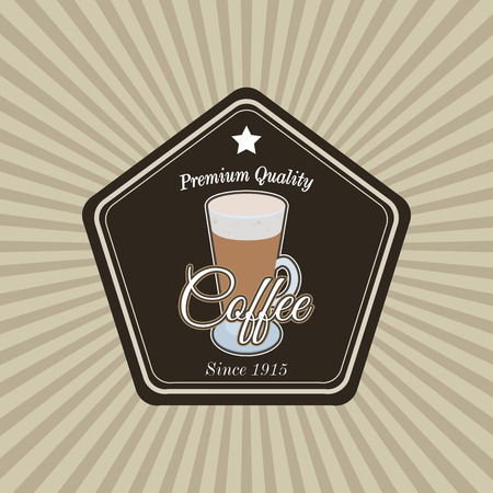Abstract coffee label on a special backgroundのイラスト素材