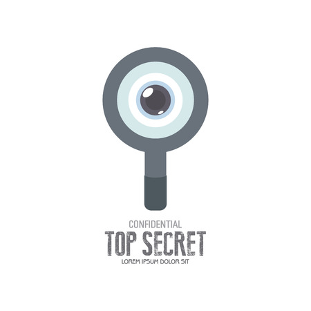 Abstract top secret label on a white backgroundのイラスト素材