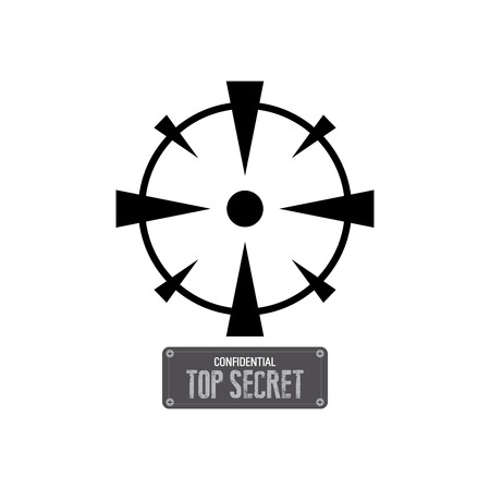 Abstract top secret label on a white backgroundのイラスト素材
