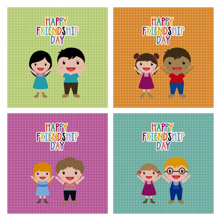 abstract happy friendship day background with some special objectsのイラスト素材