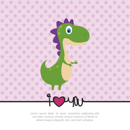 Abstract cute dinosaur on a special backgroundのイラスト素材