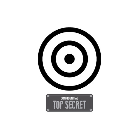 Abstract top secret label on a white backgroundのイラスト素材