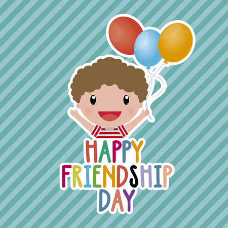 abstract happy friendship day background with some special objectsのイラスト素材