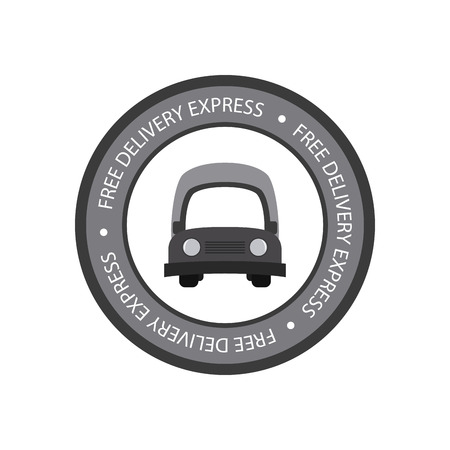 Abstract delivery object on a blue backgroundのイラスト素材