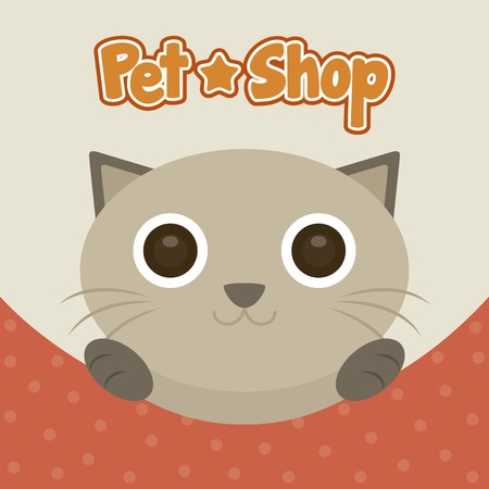 Abstract pet shop background with some special objectsのイラスト素材