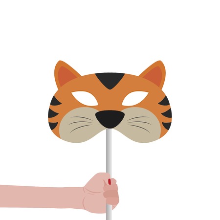 Abstract Tiger Mask on a special backgroundのイラスト素材