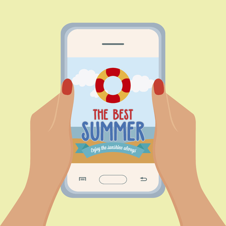 Abstract summer vacation promotion on a special backgroundのイラスト素材