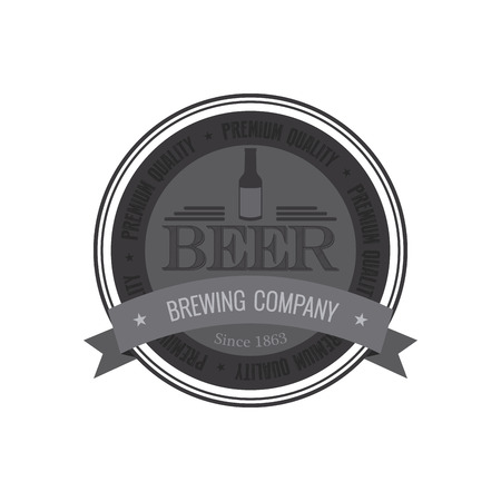 Abstract beer label on a white backgroundのイラスト素材