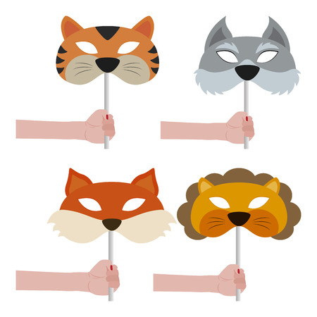 Abstract Animals Mask on a special backgroundのイラスト素材